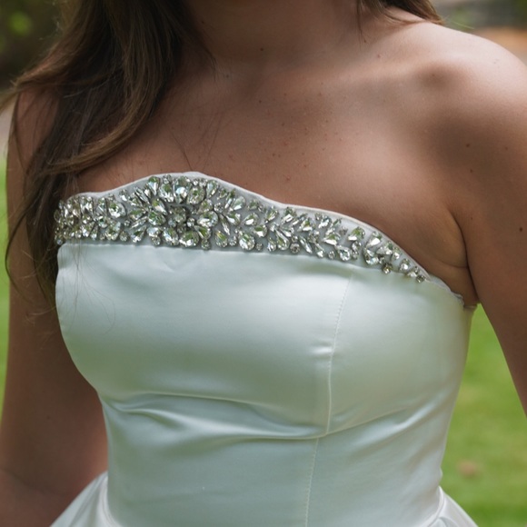 Sherri hill pageant dress strapless white - Picture 5 of 14